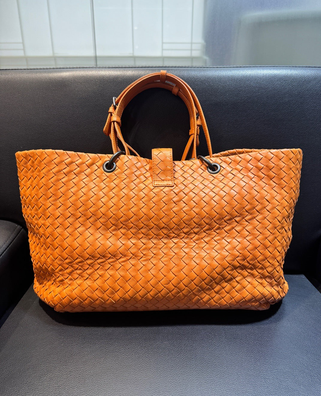Bottega Veneta - Woven Tote - Leather - Orange - (medium)