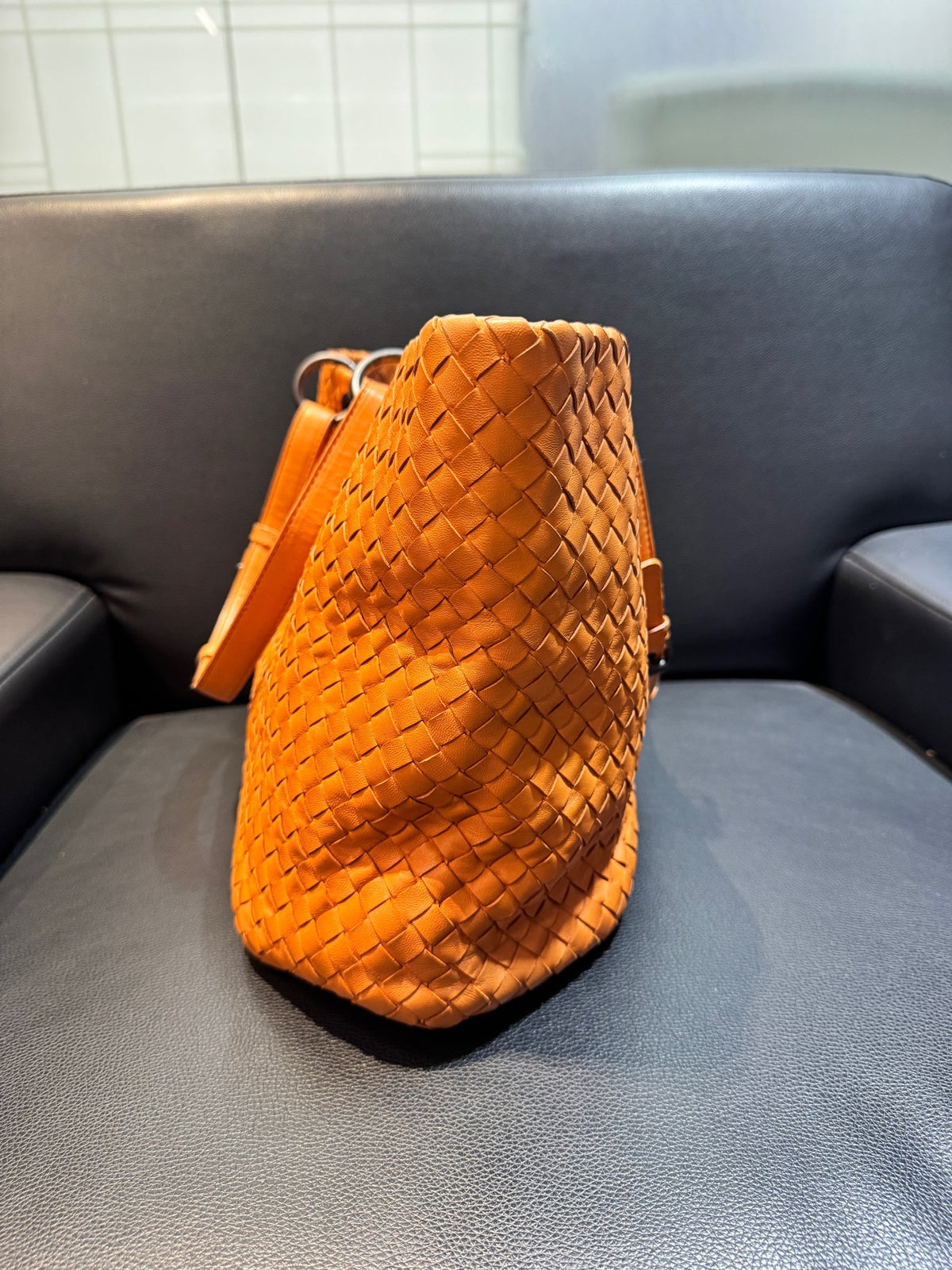 Bottega Veneta - Woven Tote - Leather - Orange - (medium)