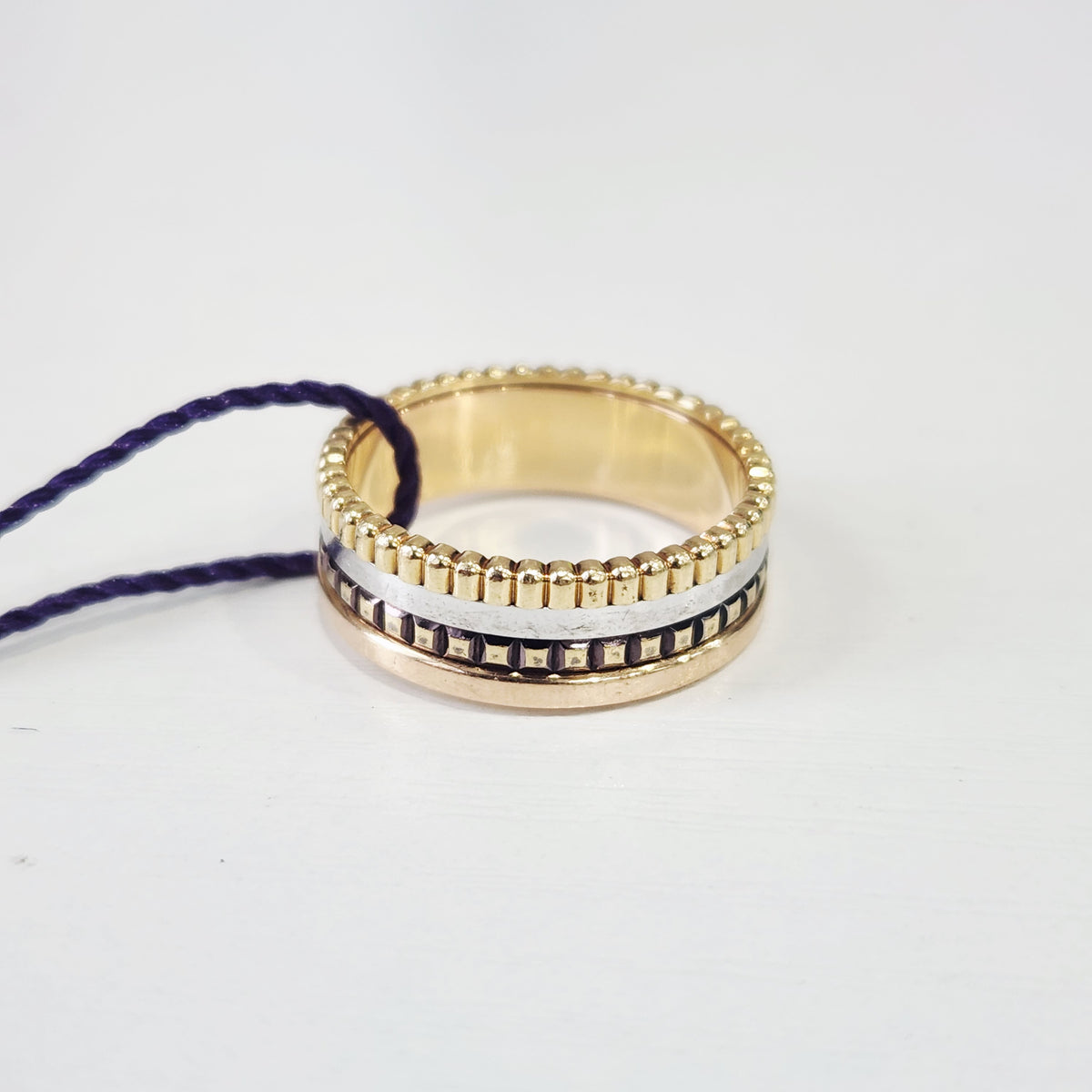 Boucheron - Quatre Classique - 18K rose gold, yellow gold and white gold, with brown PVD detailing - Multicolour - (56)