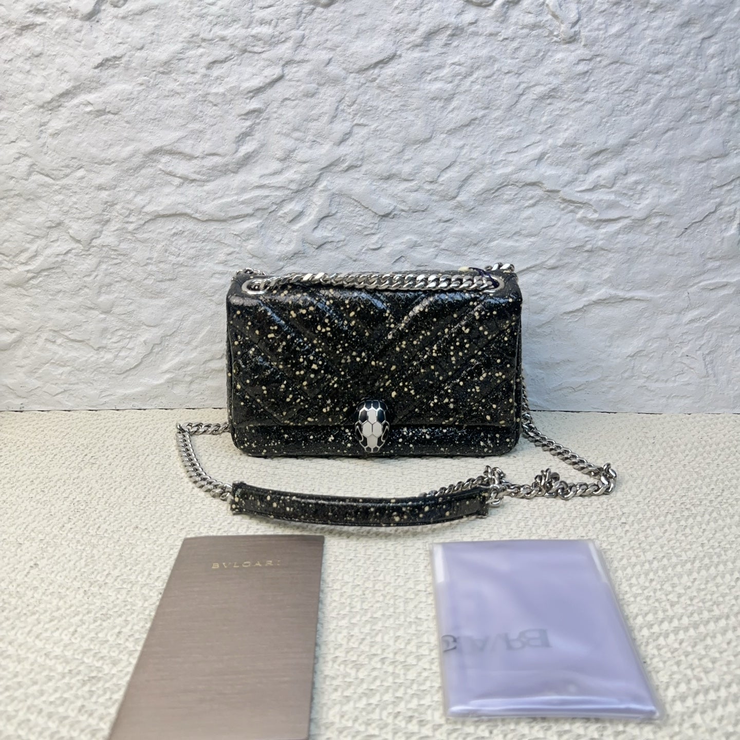 Bulgari - Serpenti Cabochon - Leather - Black - (mini)