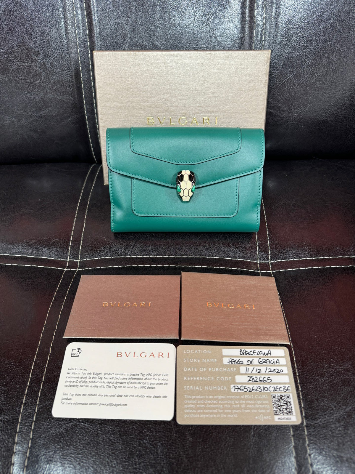 Bulgari - Serpenti Forever - Leather - Green - (small)