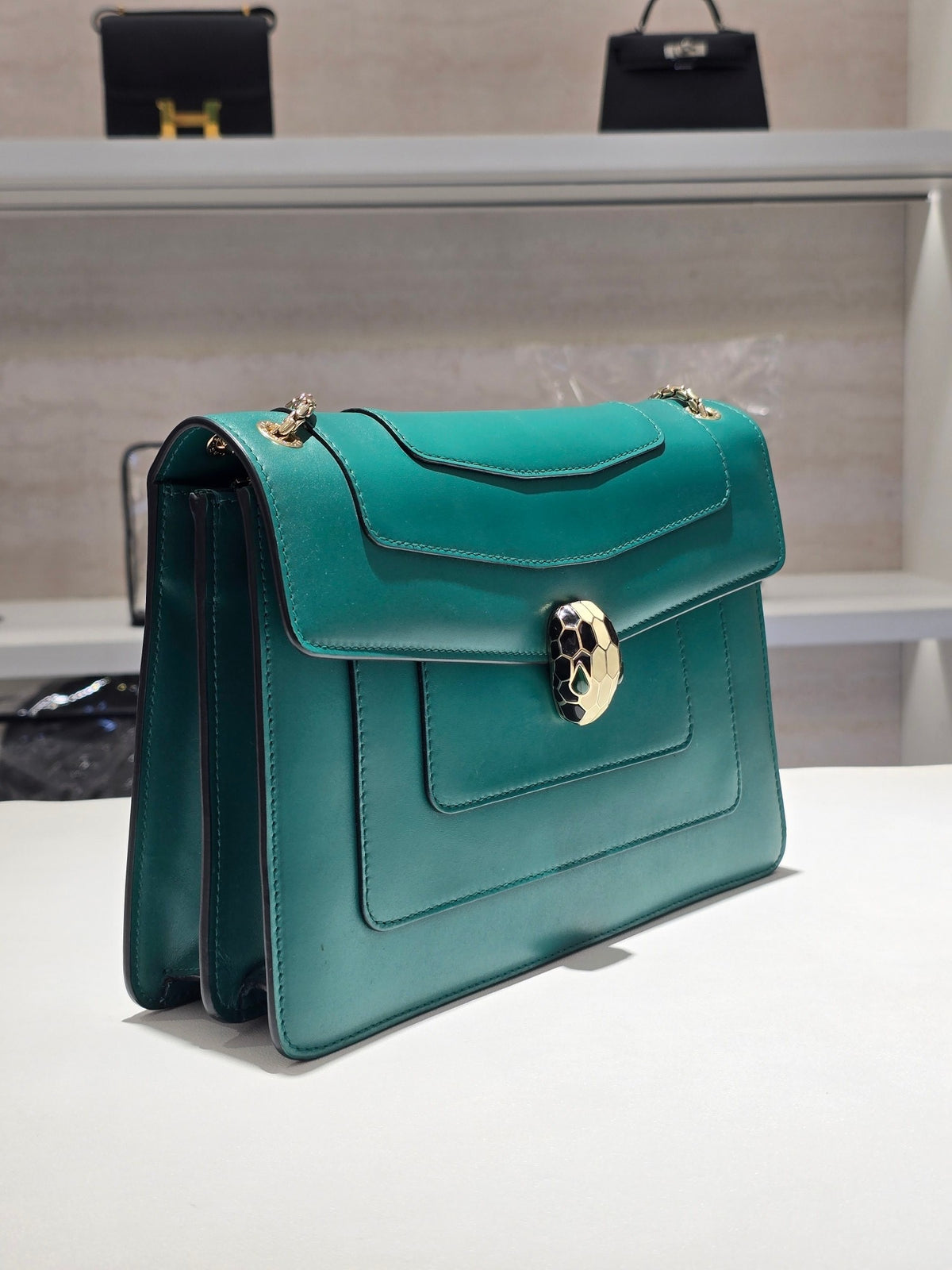 Bulgari - Serpenti Forever Medium - Leather - Green - (Medium)