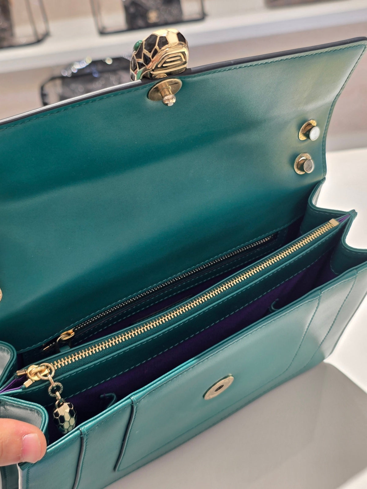Bulgari - Serpenti Forever Medium - Leather - Green - (Medium)