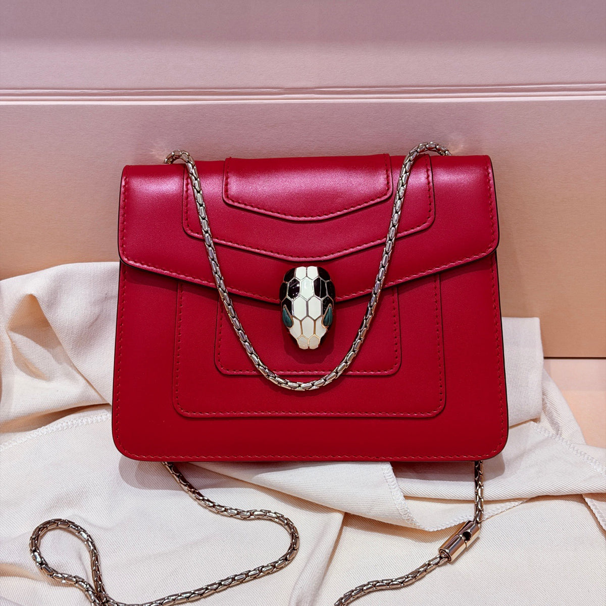 Bulgari - Serpenti Forever Small - Leather - Red - (small)