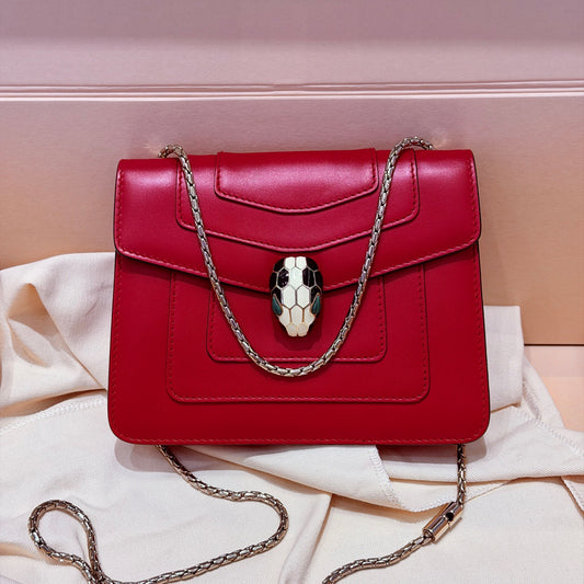 Bulgari - Serpenti Forever Small - Leather - Red - (small)