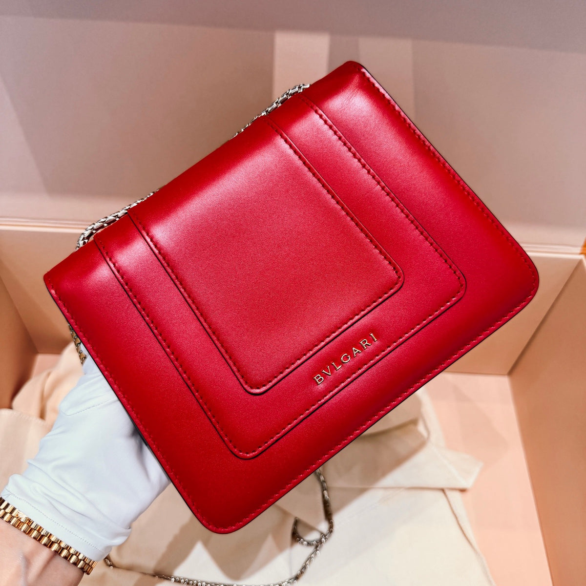 Bulgari - Serpenti Forever Small - Leather - Red - (small)