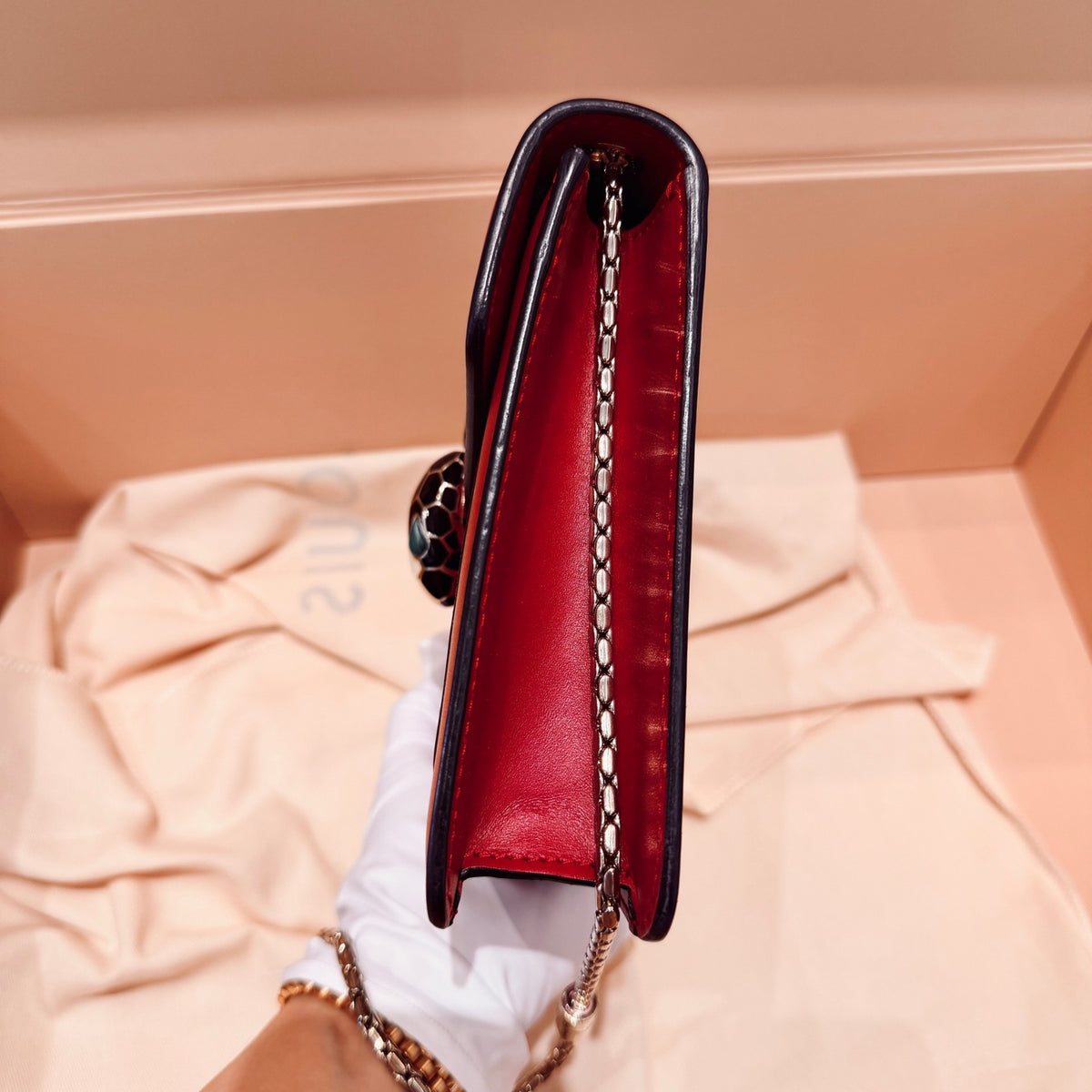 Bulgari - Serpenti Forever Small - Leather - Red - (small)
