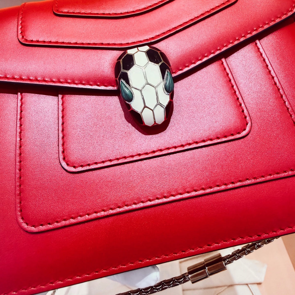 Bulgari - Serpenti Forever Small - Leather - Red - (small)