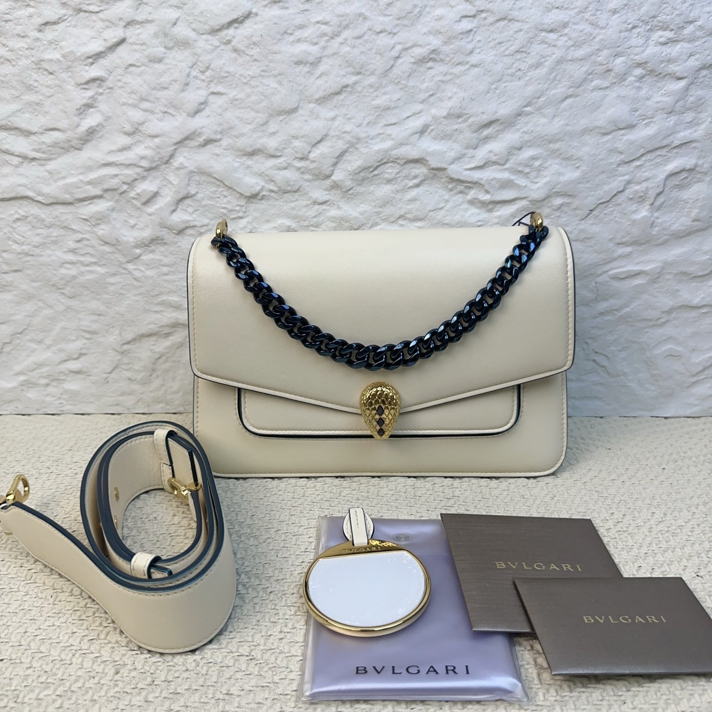 Bulgari - Serpenti - Leather - Beige - (mini)