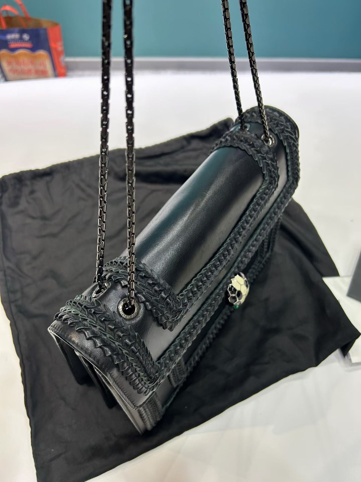 Bulgari - Serpenti - Leather - Black - (Large)