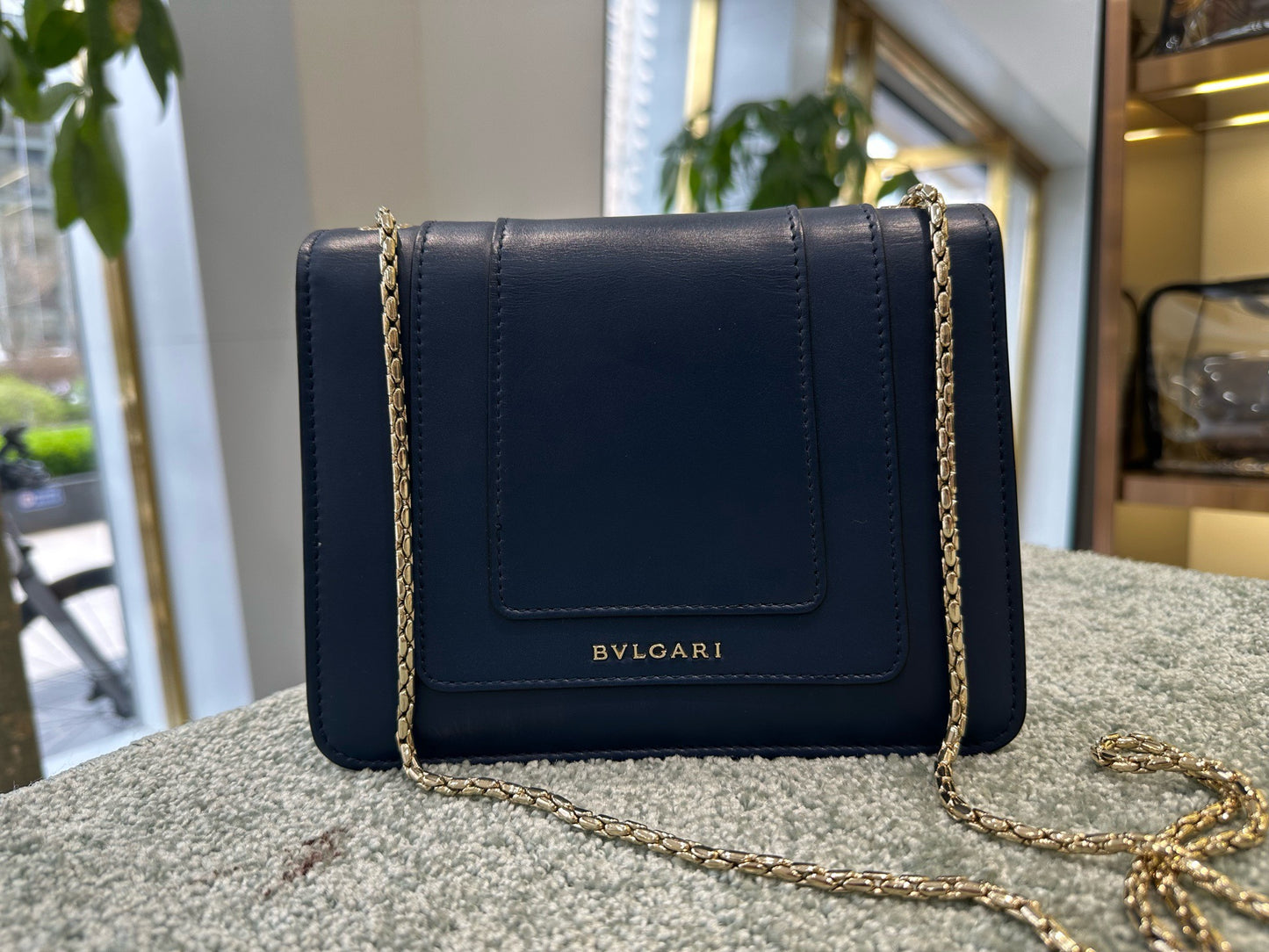Bulgari - Serpenti - Leather - Blue - (mini)