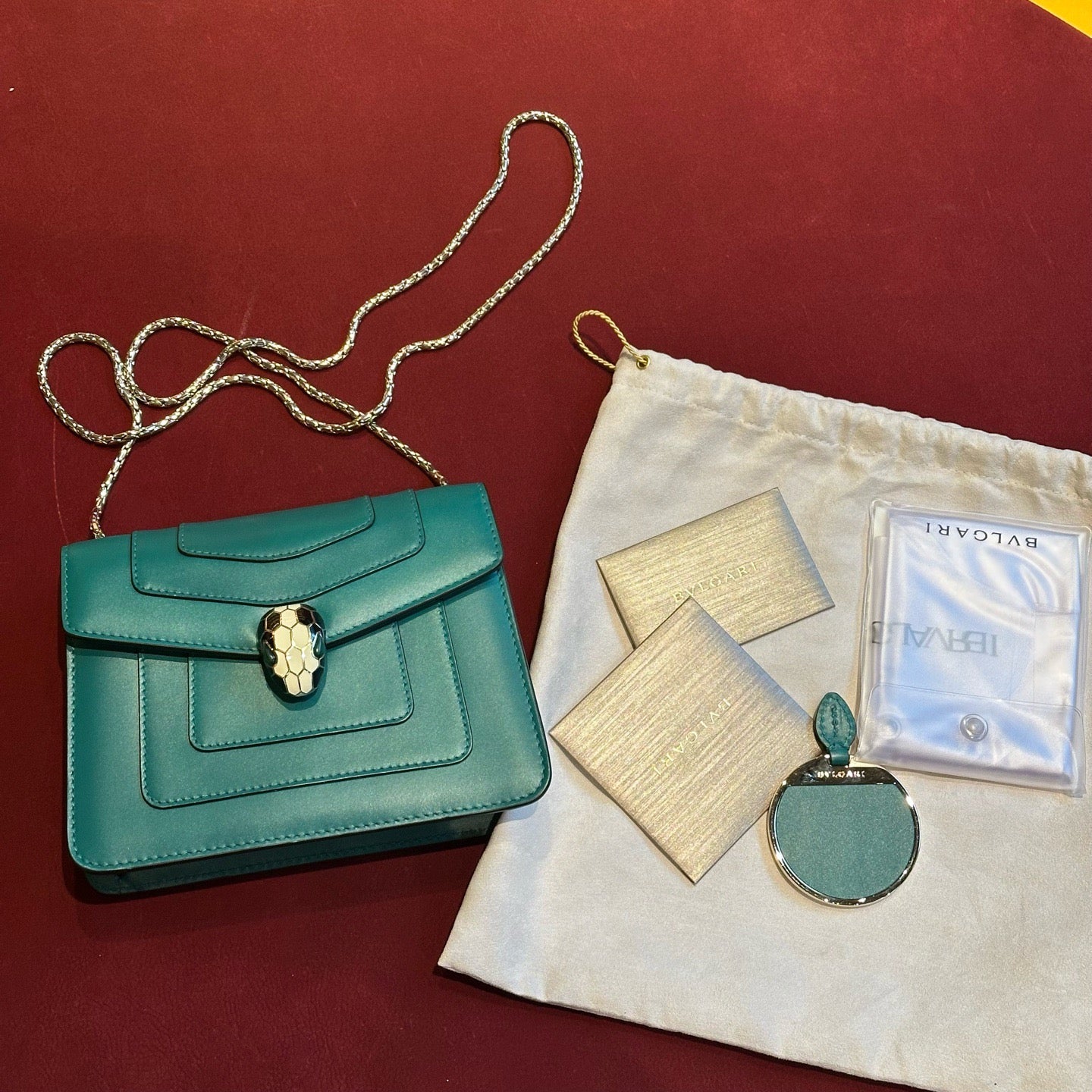 Bulgari - Serpenti - Leather - Green - (small)