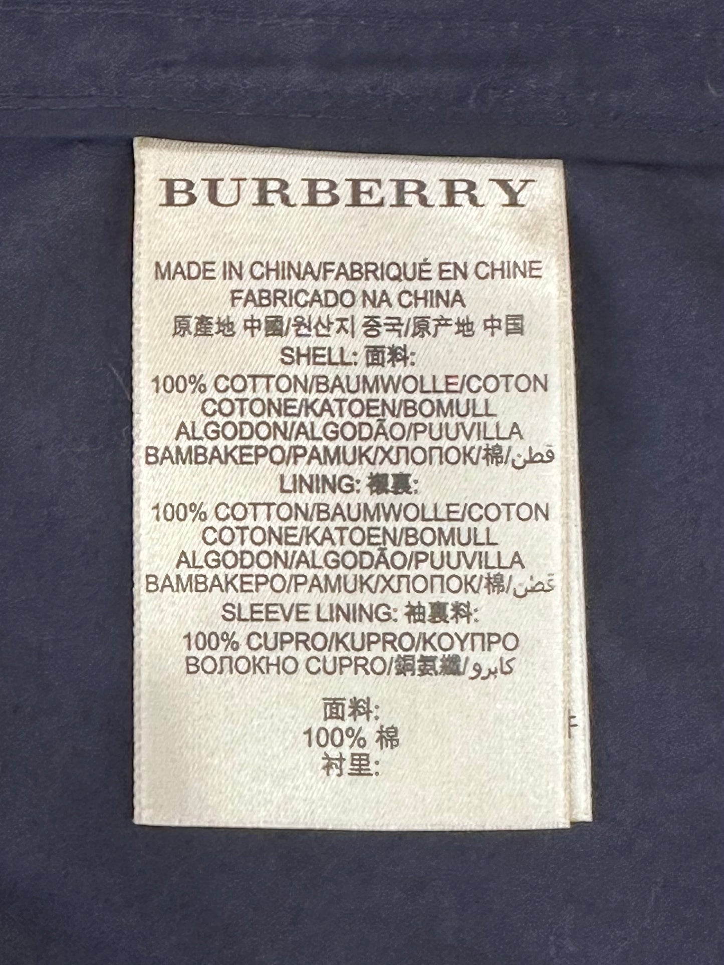 Burberry - Brit - Cotton - Navy - (4)