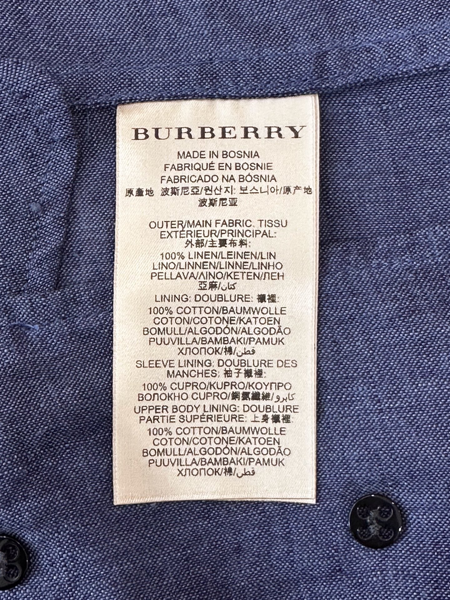 Burberry - Brit - Linen - Blue - (4)