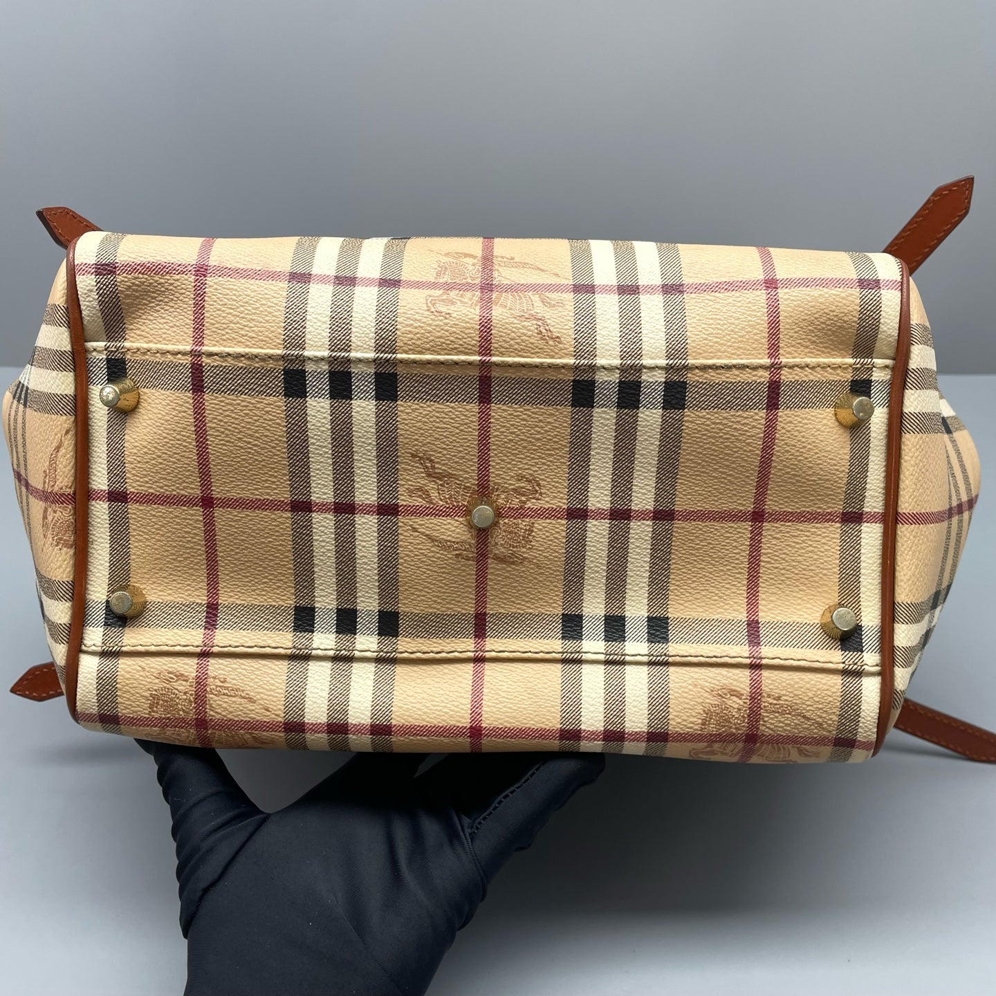 Burberry - Equestrian Knight Tote Bag - Coated canvas and leather - Beige with Brown accents - (medium)