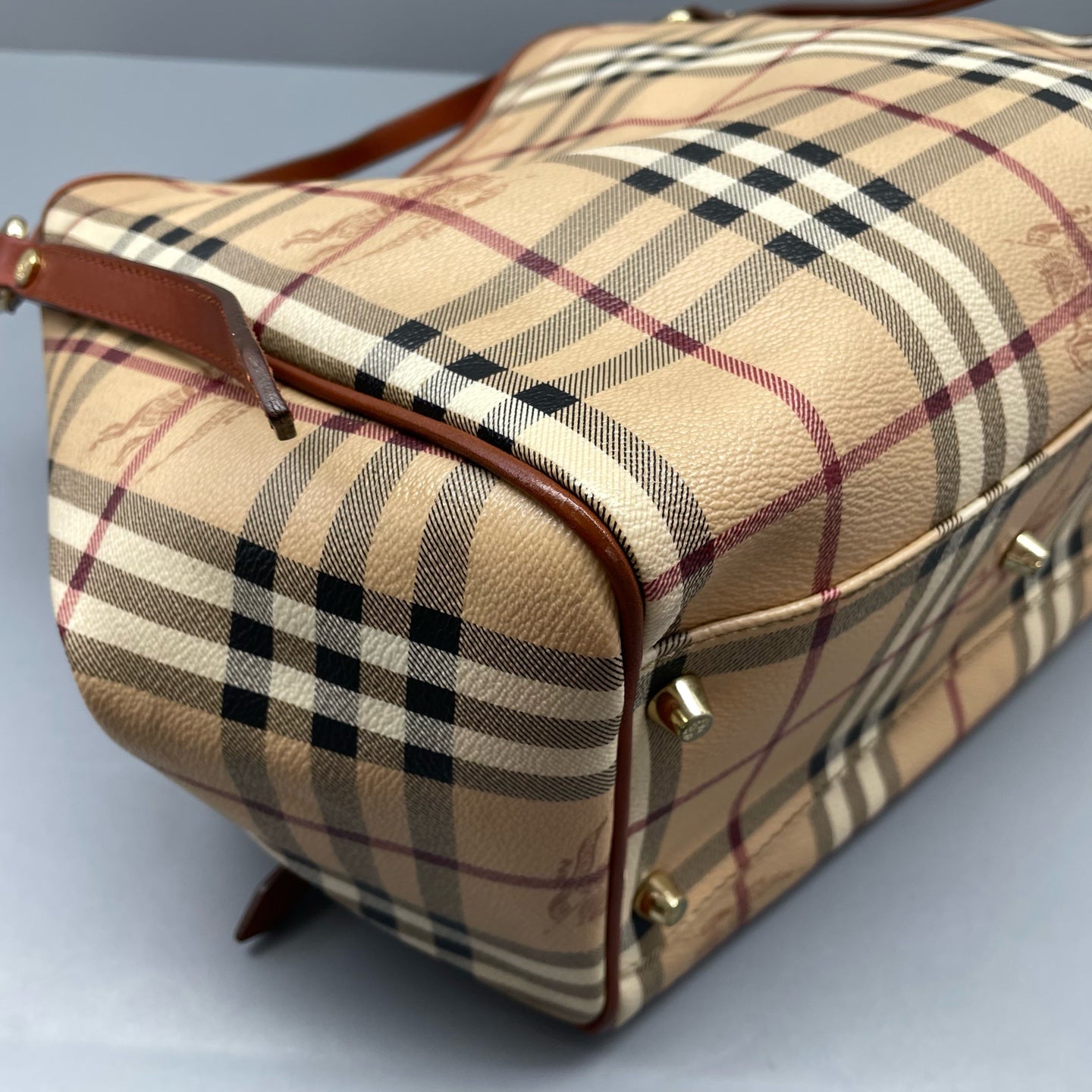 Burberry - Equestrian Knight Tote Bag - Coated canvas and leather - Beige with Brown accents - (medium)