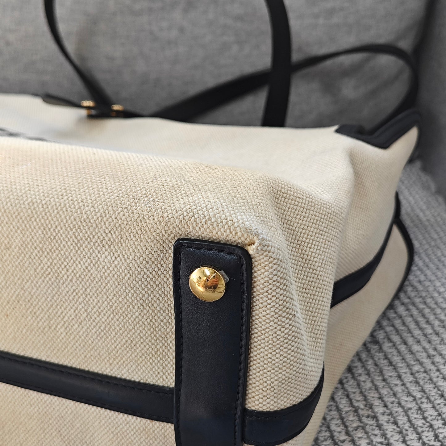 Burberry - Freya Tote - Cotton - Beige - (medium)