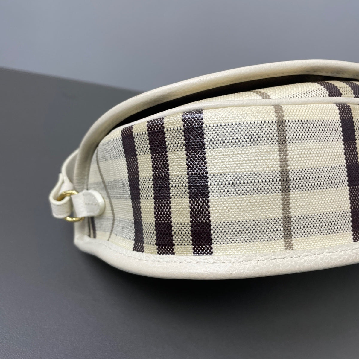 Burberry - Highlands Check Crossbody Bag - Cloth - Beige - (small)