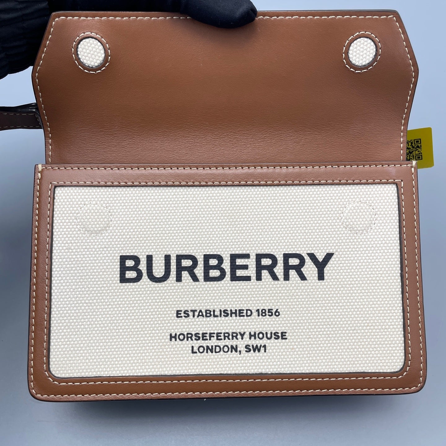 Burberry - Horseferry Print Pocket Bag - Leather and Canvas - Brown - (mini)