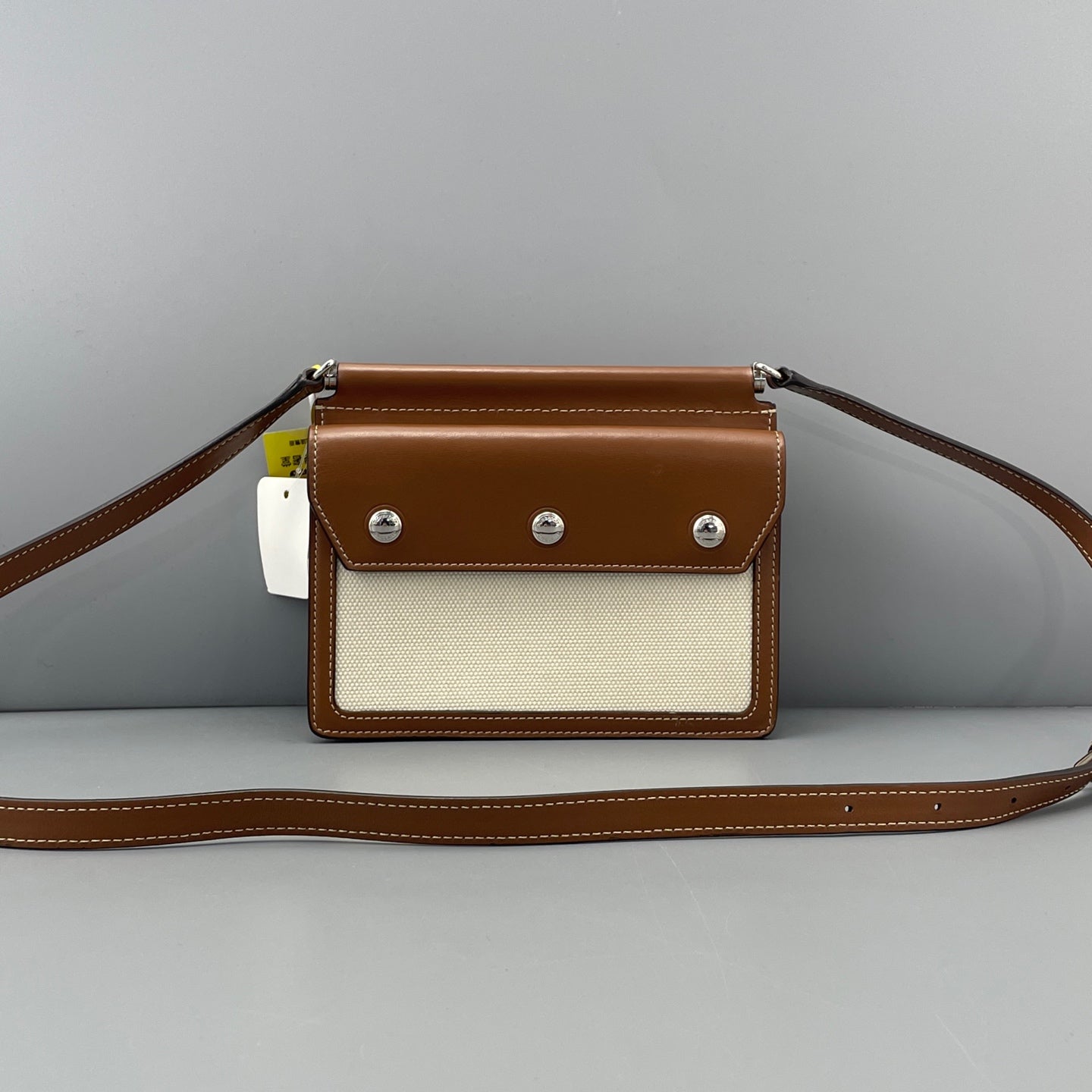 Burberry - Horseferry Print Pocket Bag - Leather and Canvas - Brown - (mini)
