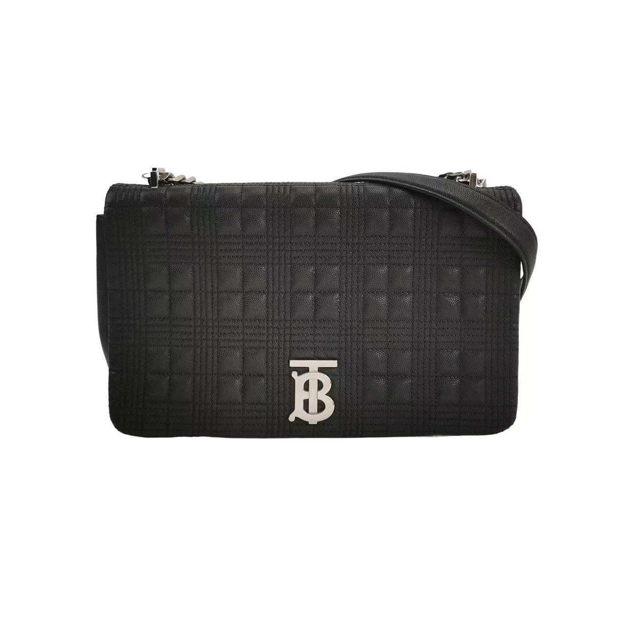 Burberry - Lola Bag - Grained leather - Black with Silver-Tone Hardware - (Medium)