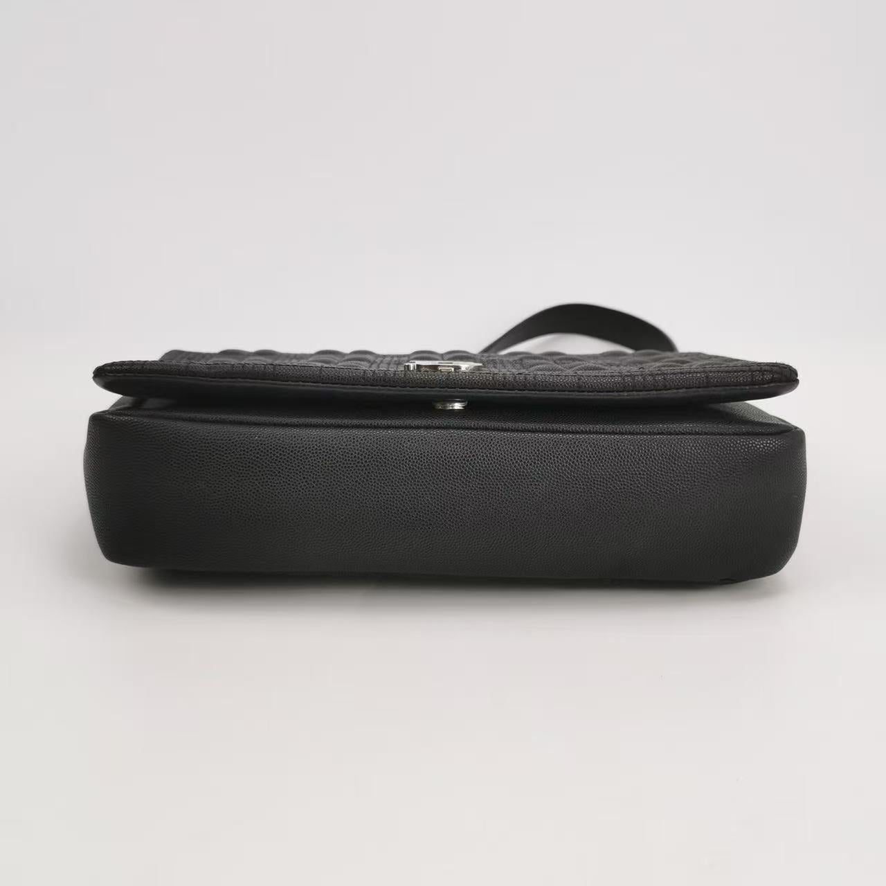 Burberry - Lola Bag - Grained leather - Black with Silver-Tone Hardware - (Medium)