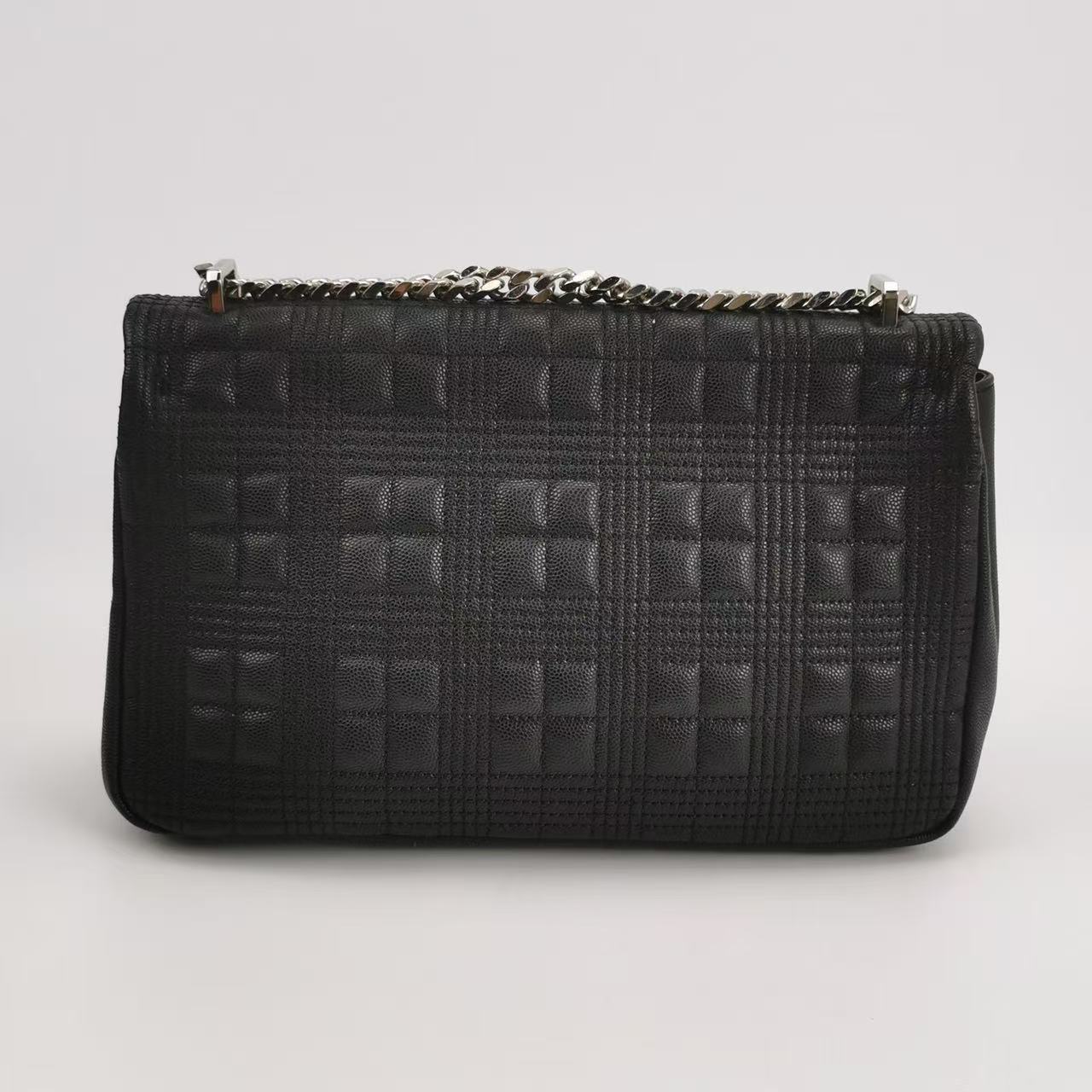 Burberry - Lola Bag - Grained leather - Black with Silver-Tone Hardware - (Medium)