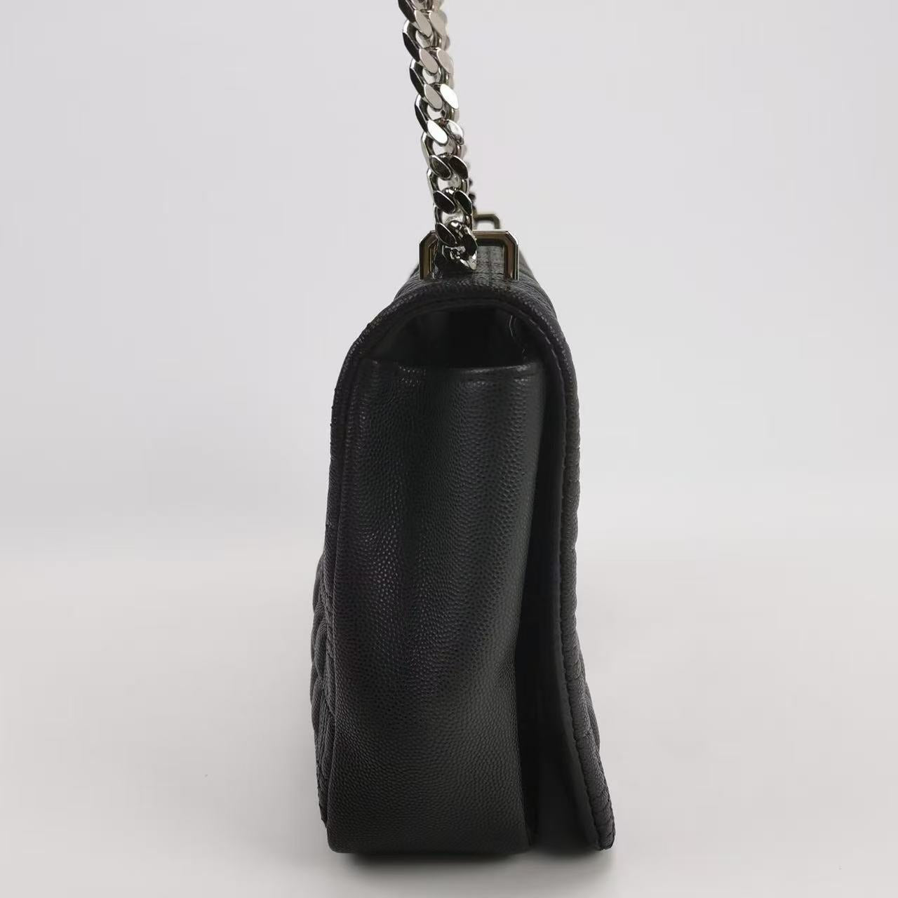 Burberry - Lola Bag - Grained leather - Black with Silver-Tone Hardware - (Medium)