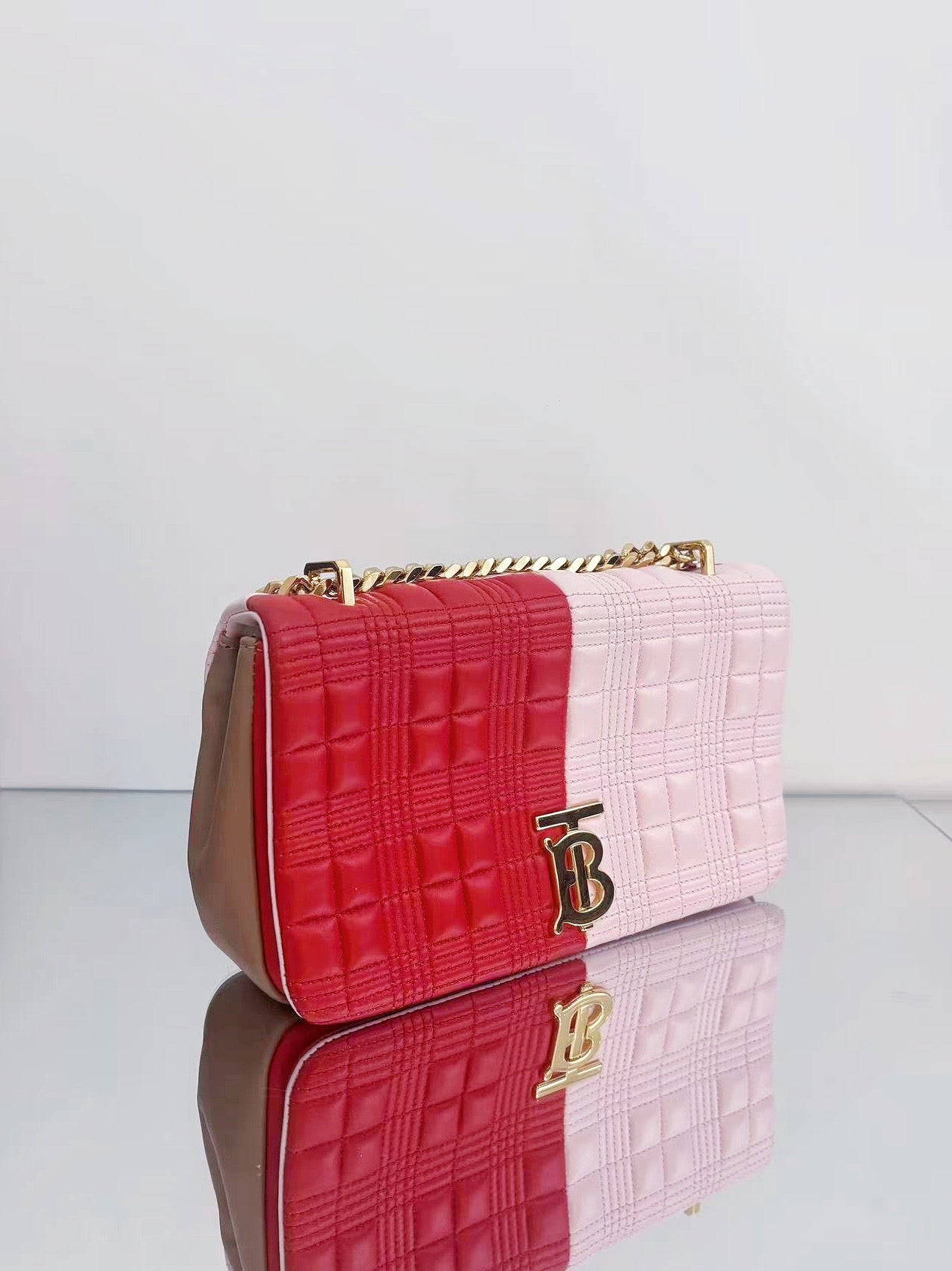 Burberry - Lola Bag - Lambskin leather - Red and Pink - (Small)