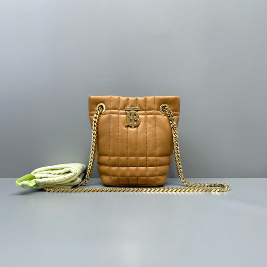 Burberry - Lola Bucket Bag - Leather - Caramel - (Mini)