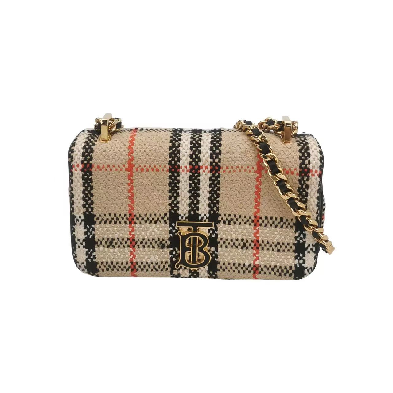 Burberry - Lola - Tweed and Leather - Multicolour with Gold-Tone Hardware - (mini)