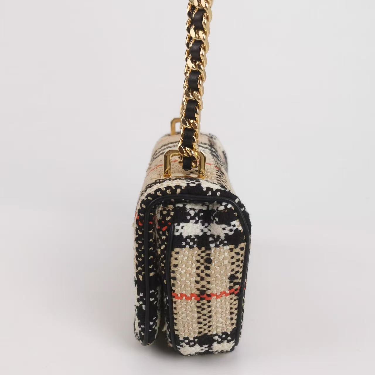 Burberry - Lola - Tweed and Leather - Multicolour with Gold-Tone Hardware - (mini)