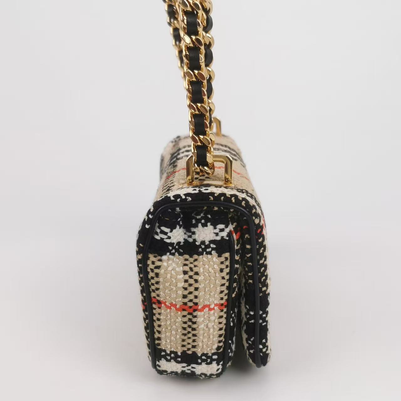 Burberry - Lola - Tweed and Leather - Multicolour with Gold-Tone Hardware - (mini)