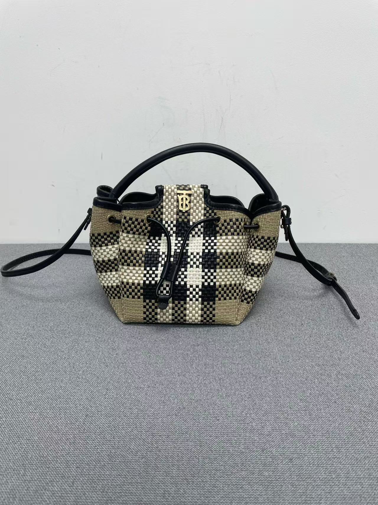 Burberry - Other - Woven synthetic with leather trim - Multicolour with Black and Red accents - (mini)
