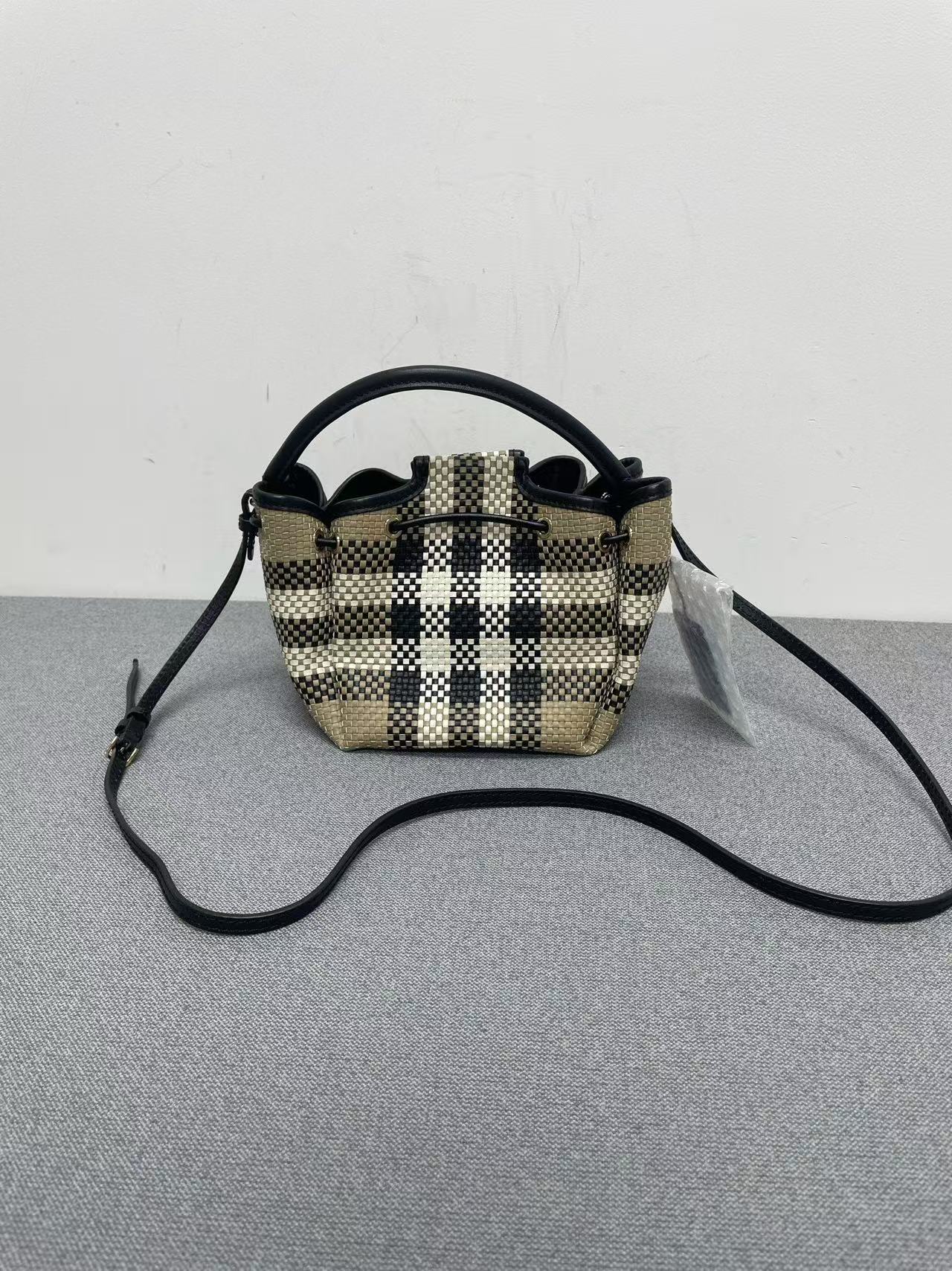 Burberry - Other - Woven synthetic with leather trim - Multicolour with Black and Red accents - (mini)