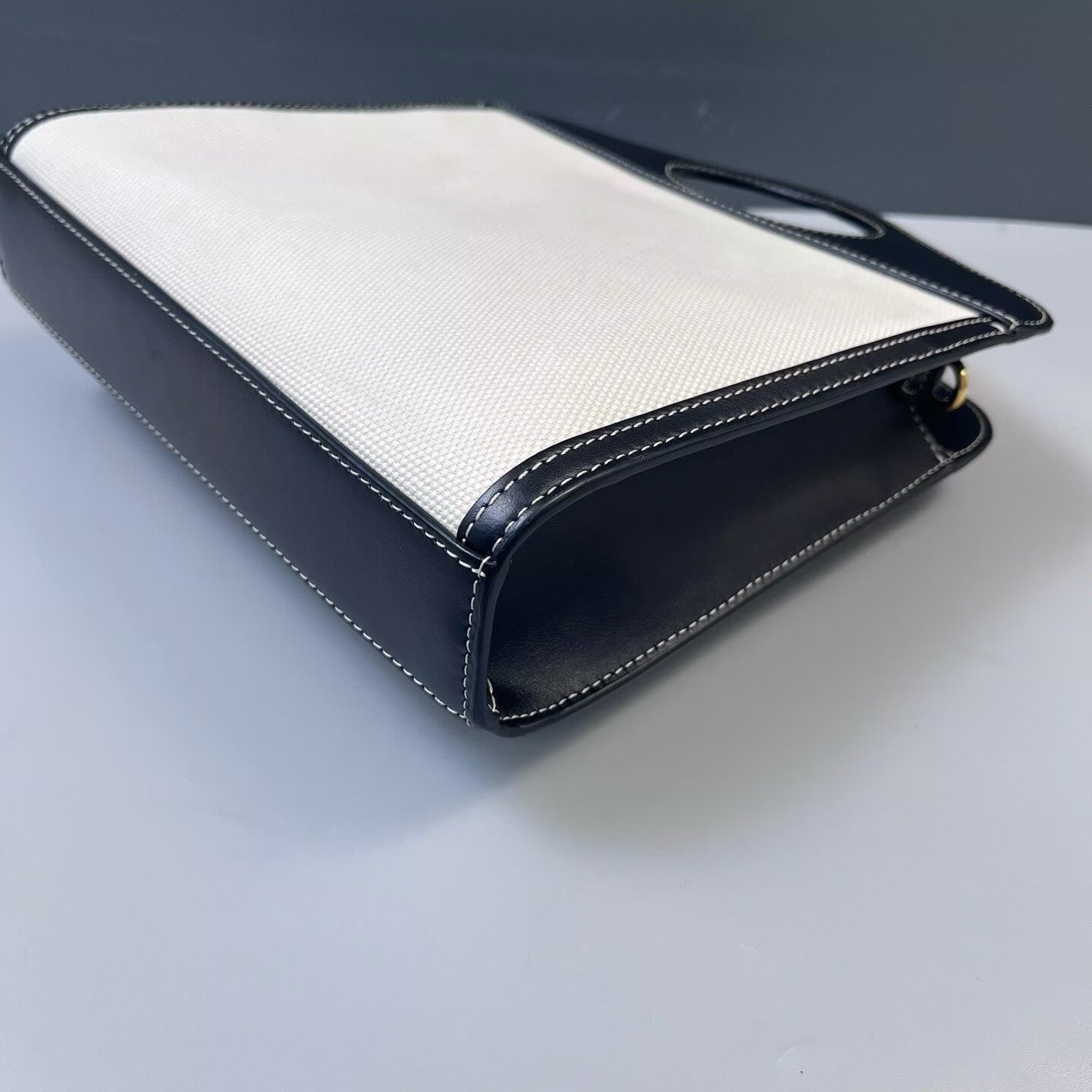 Burberry - Pocket Bag - Canvas and leather - Beige with Black trim and Gold-tone Hardware - (Small)