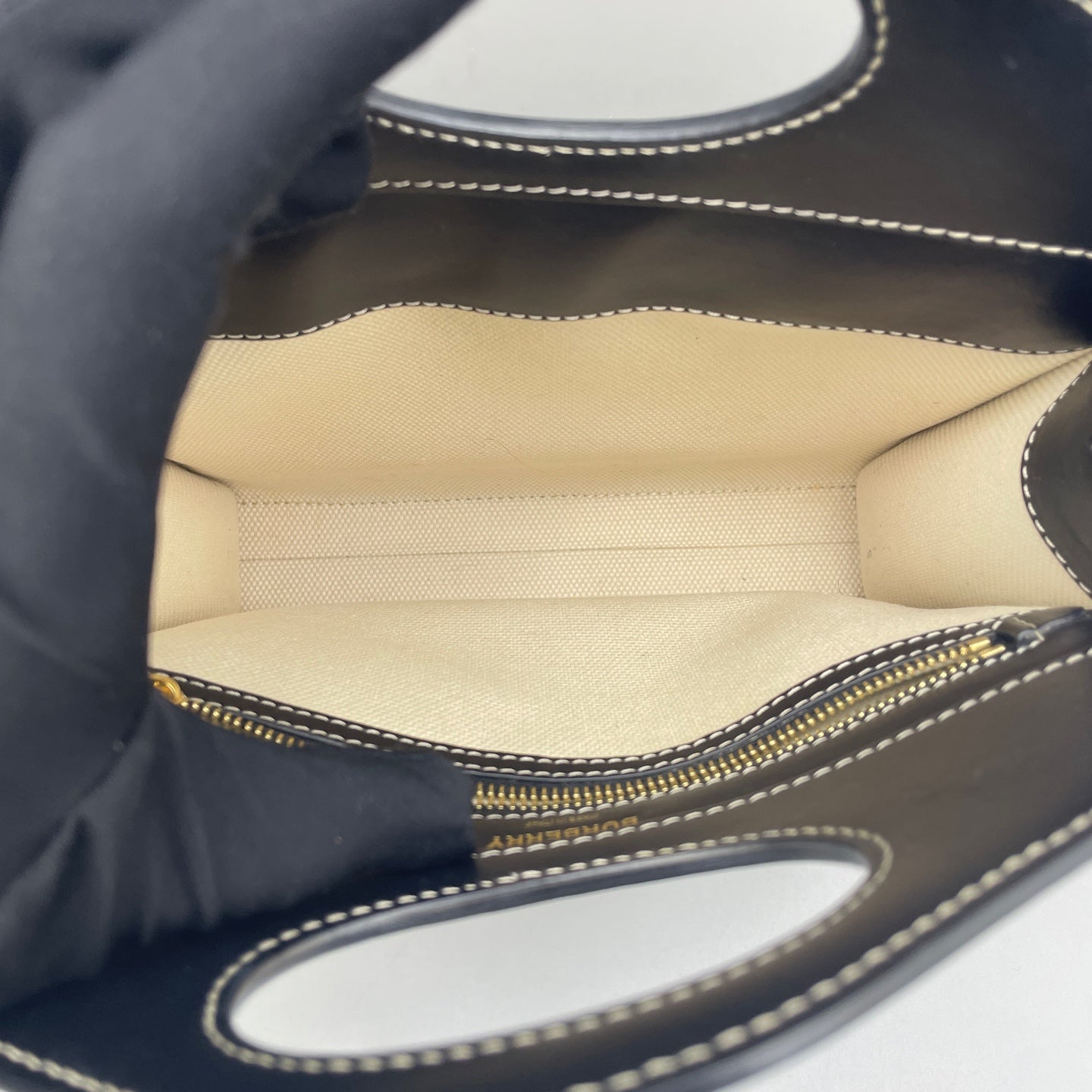 Burberry - Pocket Bag - Canvas and Leather - Black and Beige - (Medium)