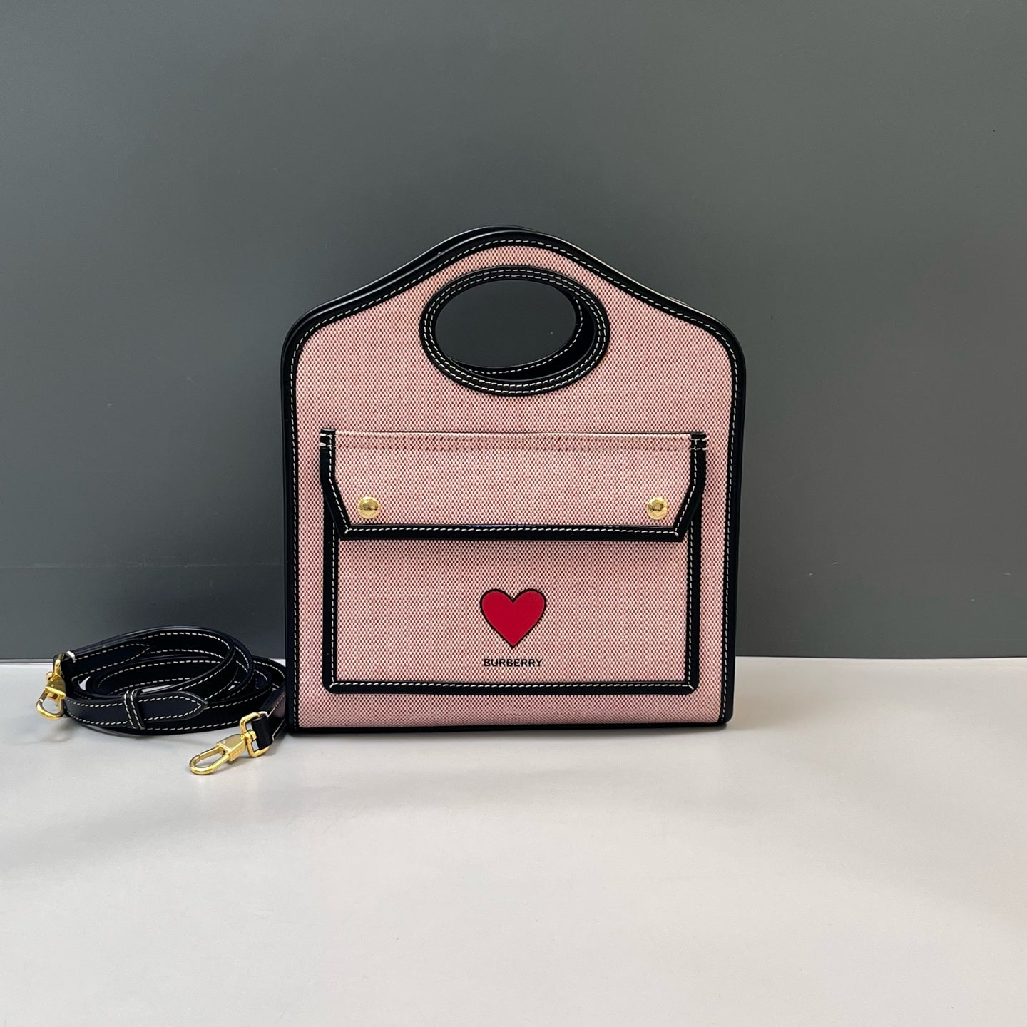 Burberry - Pocket Bag - Cloth - Pink - (Mini)