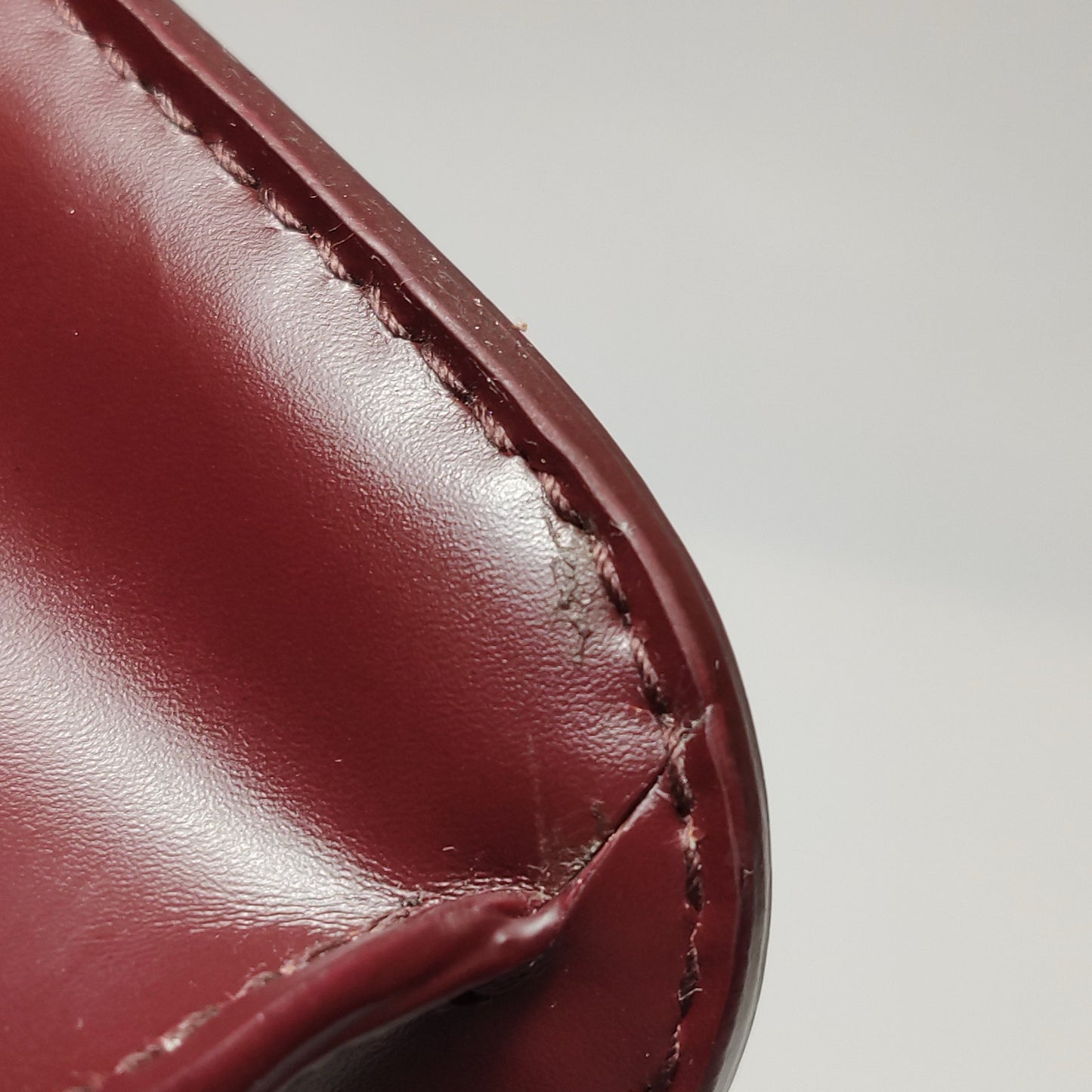 Burberry - Quilted TB Bag - Lambskin leather - Burgundy - (Small)