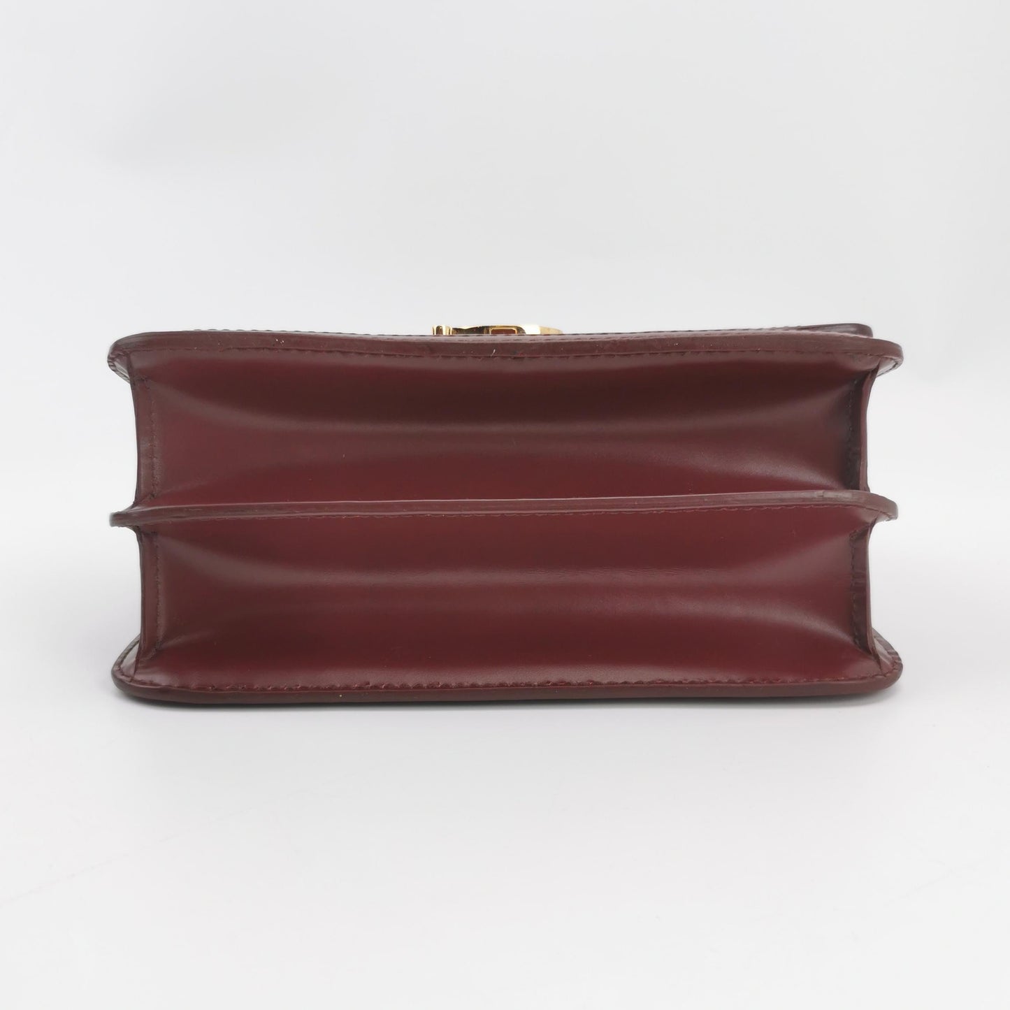 Burberry - Quilted TB Bag - Lambskin leather - Burgundy - (Small)