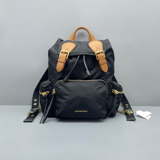 Burberry - Rucksack - Nylon with leather trim - Black - (small)