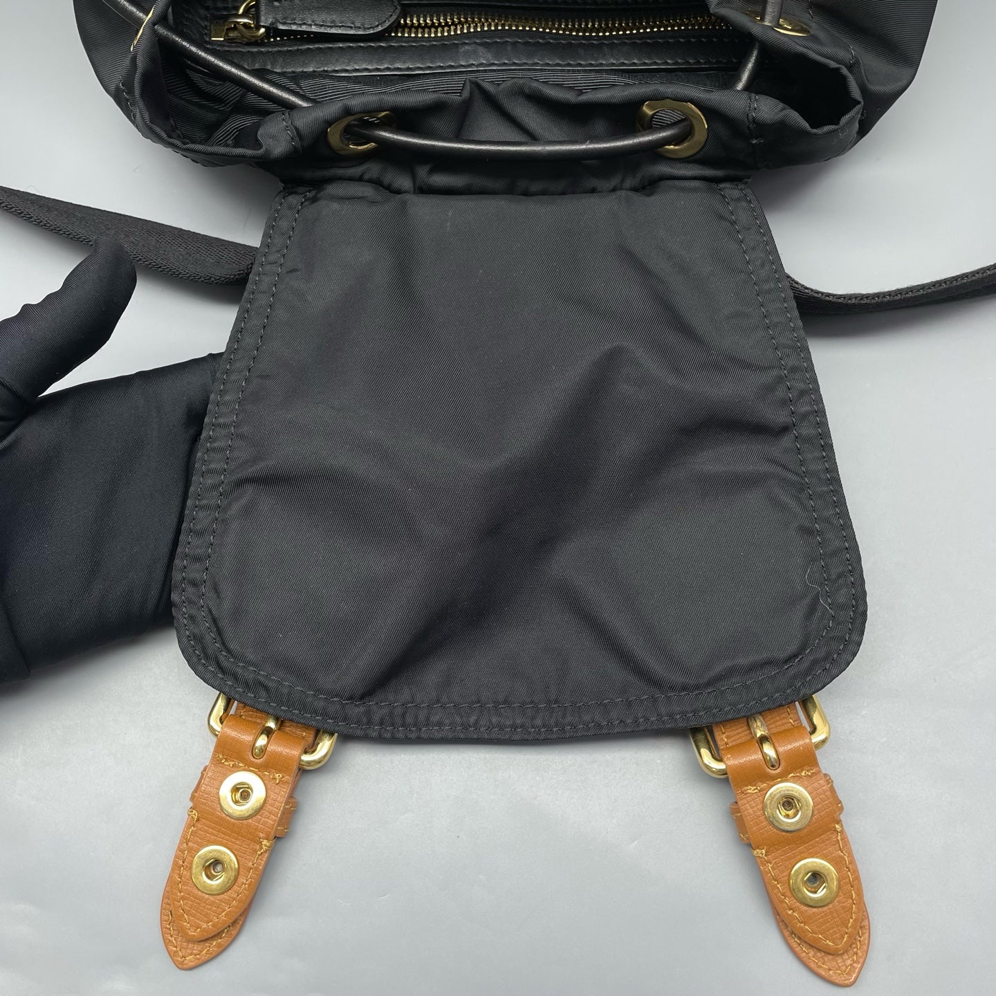 Burberry - Rucksack - Nylon with leather trim - Black - (small)