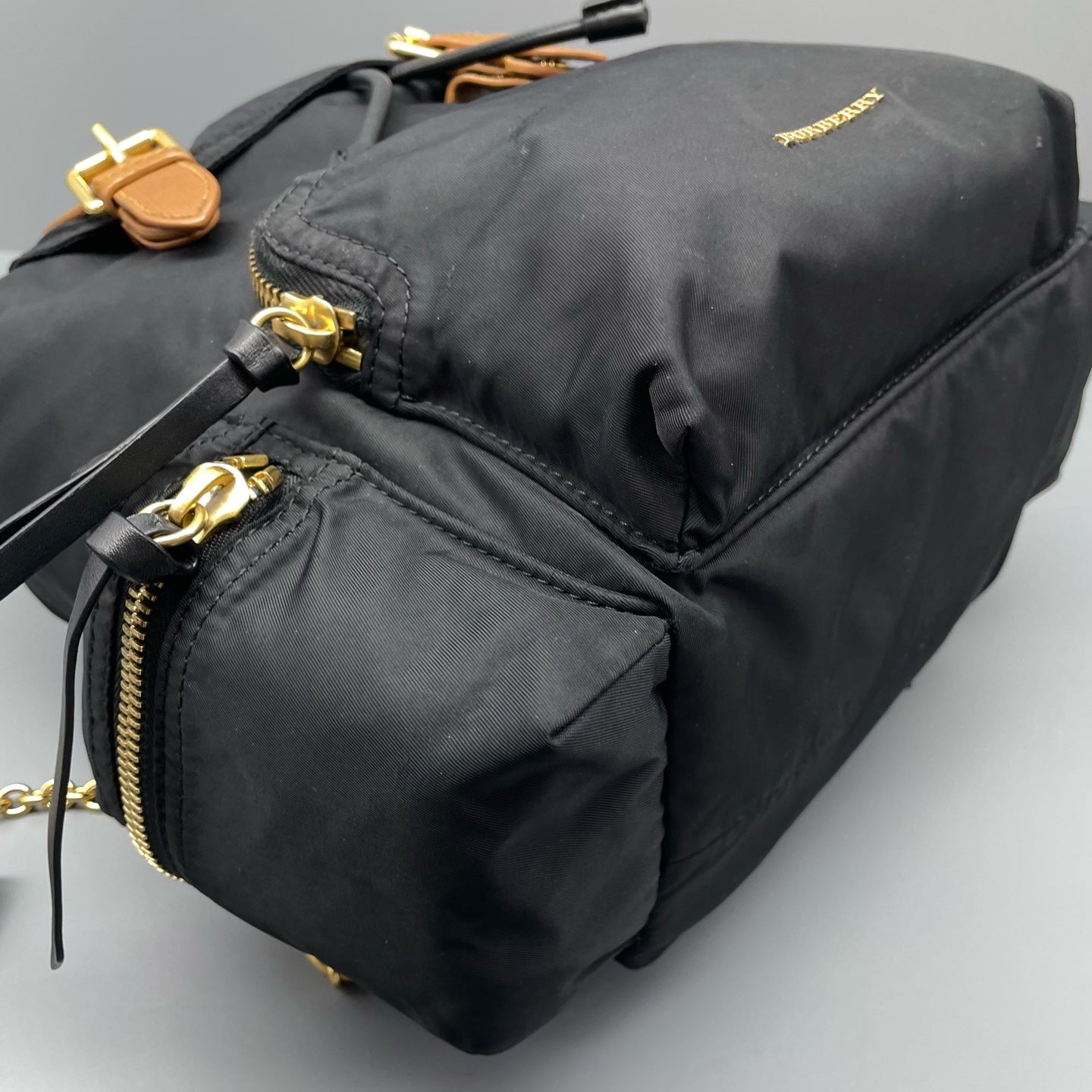 Burberry - Rucksack - Nylon with leather trim - Black - (small)