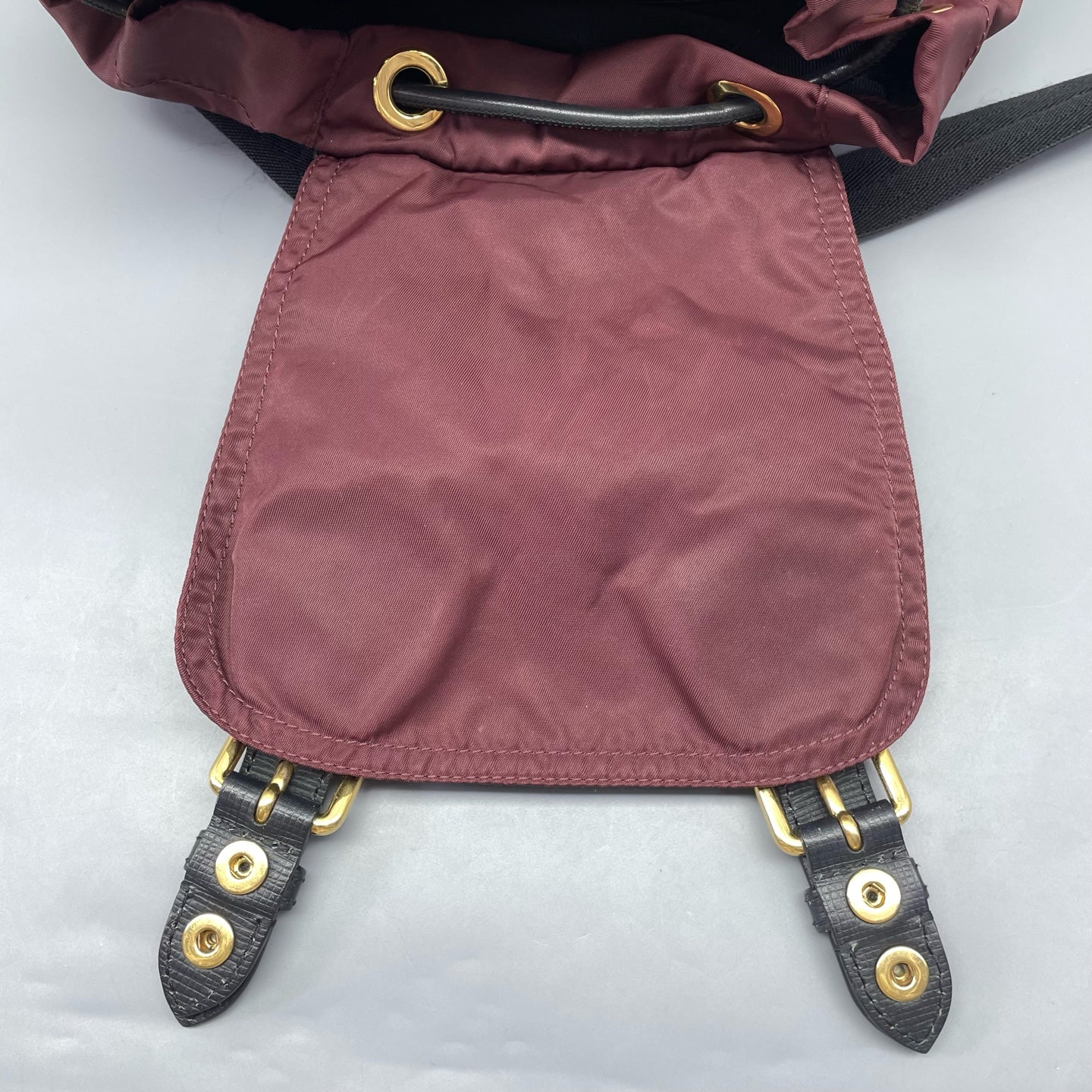 Burberry - Rucksack - Nylon with leather trim - Burgundy - (medium)