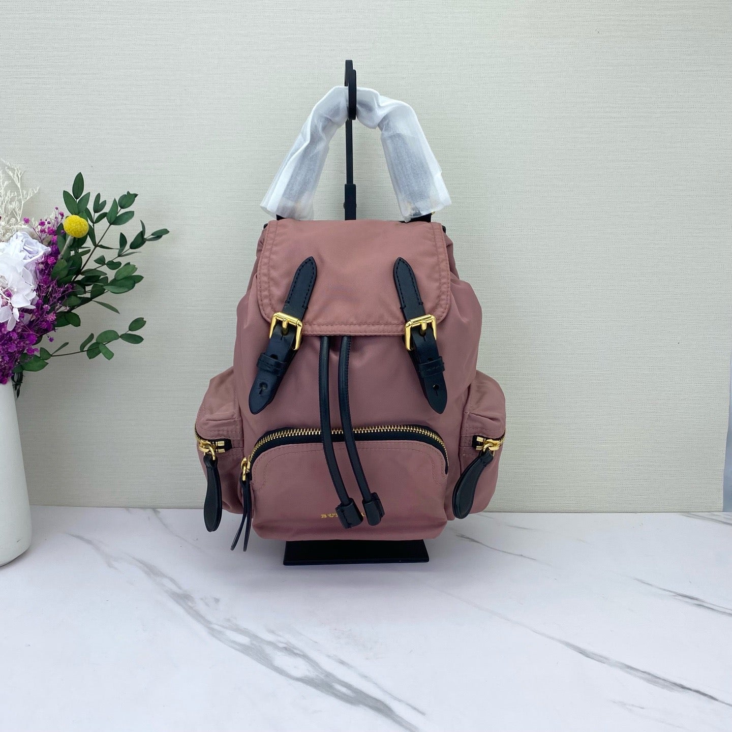 Burberry - Small Nylon Backpack - Nylon - Pink - (small)
