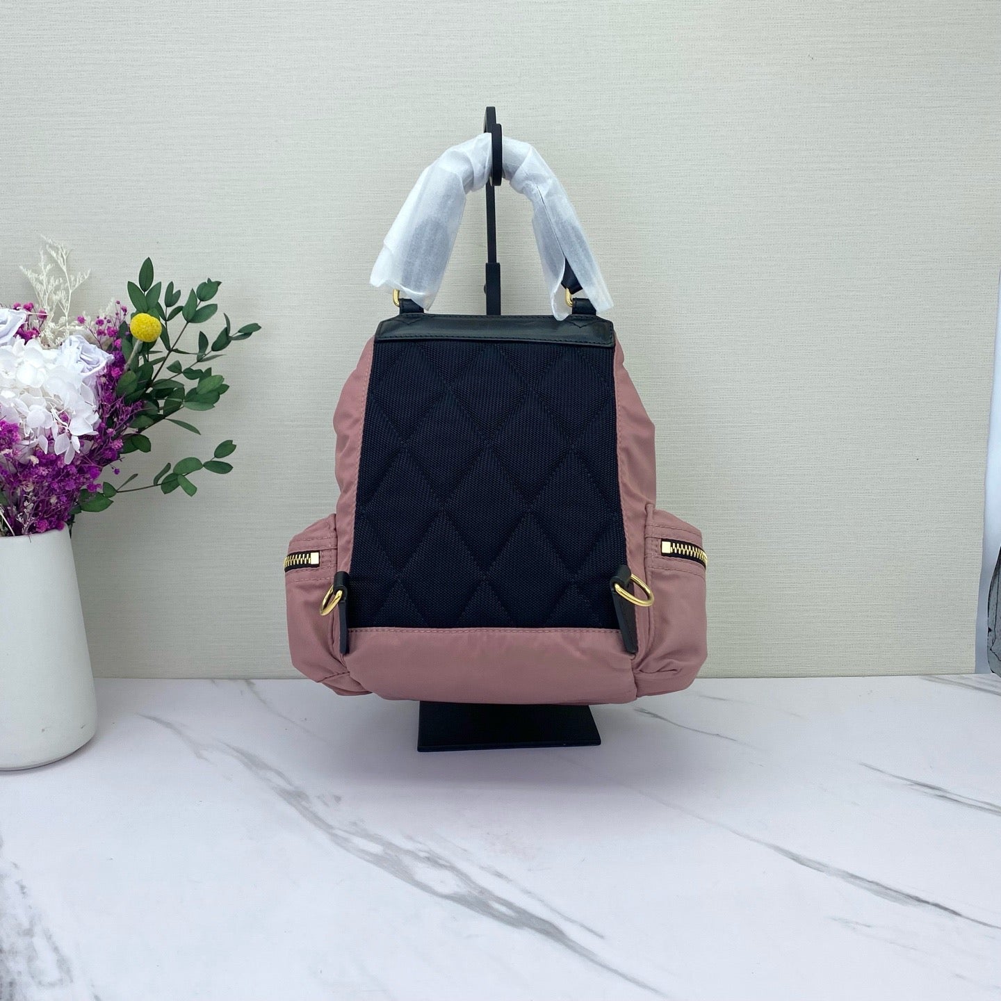 Burberry - Small Nylon Backpack - Nylon - Pink - (small)