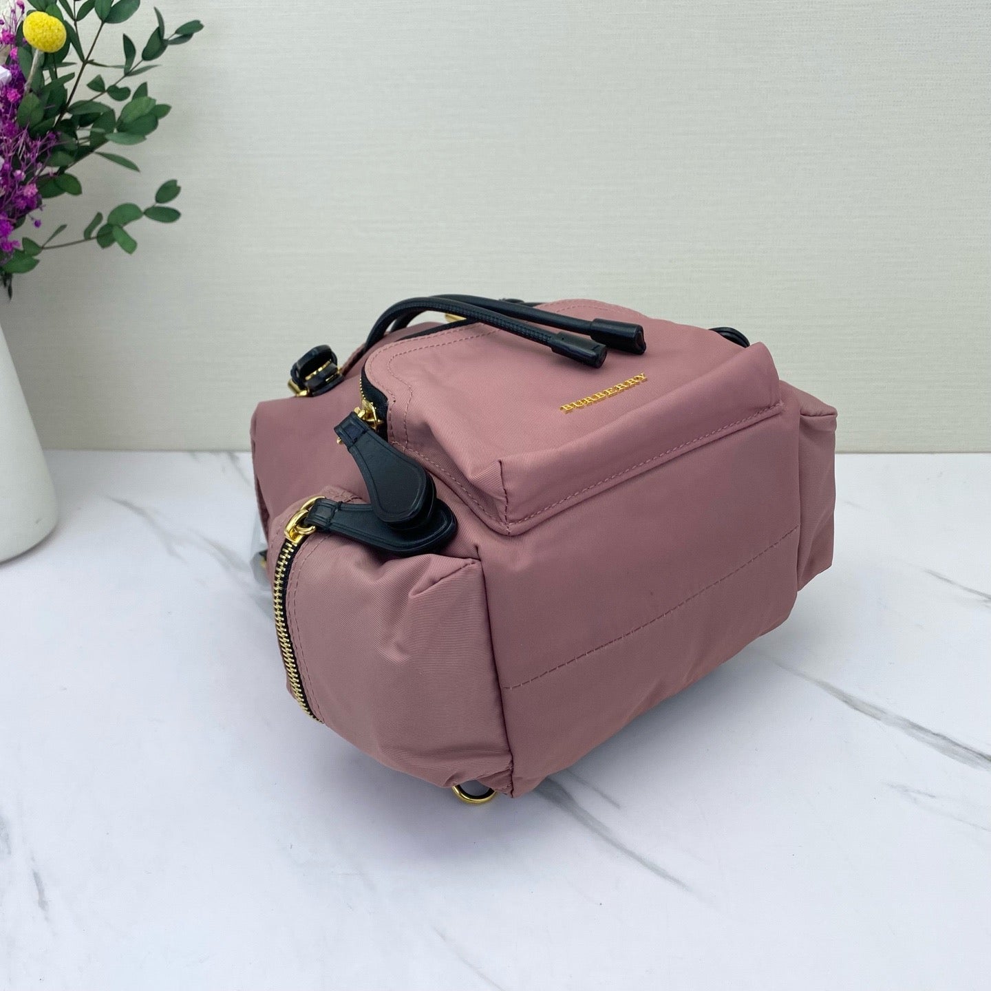 Burberry - Small Nylon Backpack - Nylon - Pink - (small)