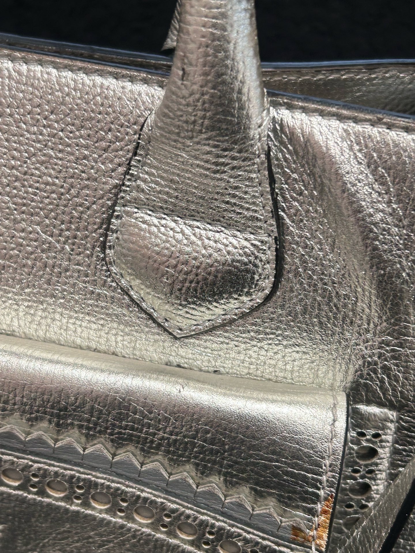 Burberry - Tassel Detail Tote Bag 4068349 - Pebbled leather - Silver - (medium)