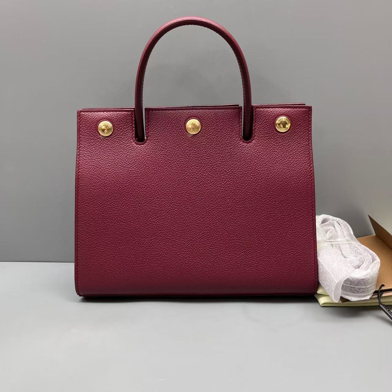 Burberry - Taylor bag - Pebbled leather - Burgundy - (small)