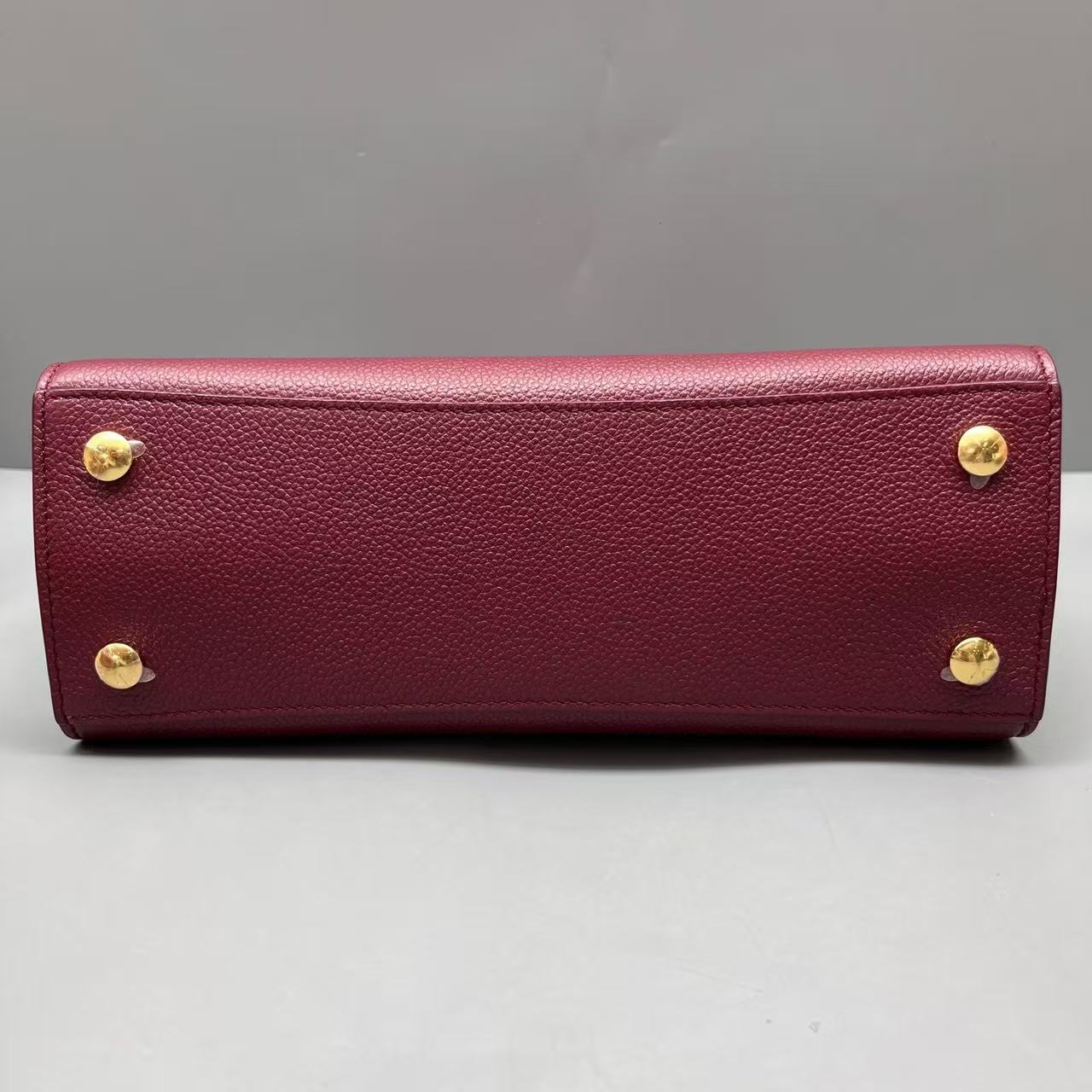 Burberry - Taylor bag - Pebbled leather - Burgundy - (small)